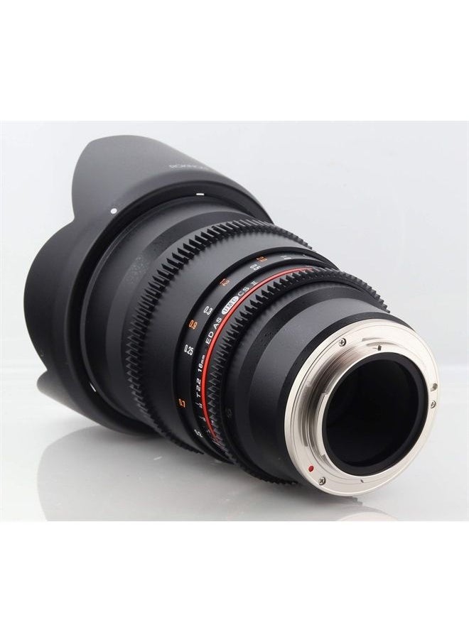 Rokinon DS16M-NEX 16mm T2.2 Cine Wide Angle Lens for Sony Alpha E-Mount Interchangeable Lens Cameras,Black  - Image 2