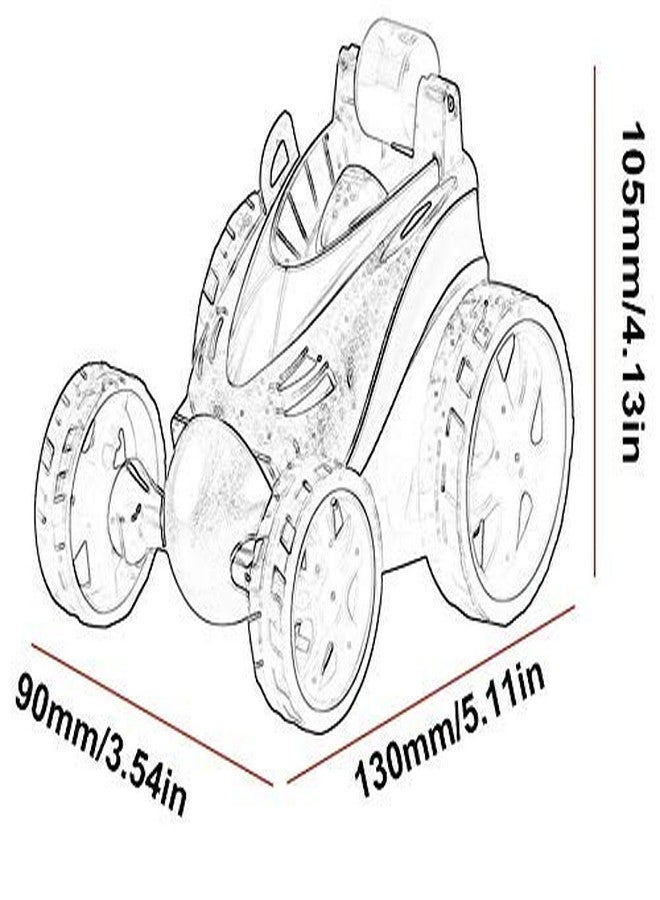 VGRASSP Mini Stunt Remote Control Rechargeable Car Toy for Kids - 360 Degree Spinning (Red) - Image 4