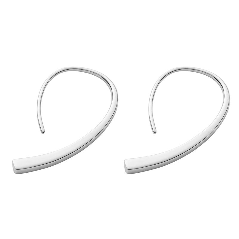Skagen Women's Kariana Silver-Tone Stainless Steel Threader Drop Earrings (Model: SKJ1057040) - Image 3