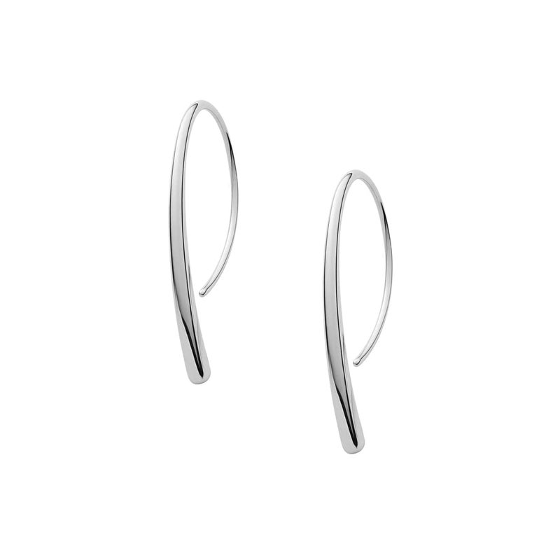 Skagen Women's Kariana Silver-Tone Stainless Steel Threader Drop Earrings (Model: SKJ1057040) - Image 1