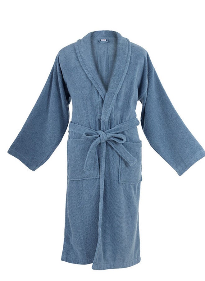 homes r us - Lauren Bathrobe, Denim Blue- Medium - Image 1