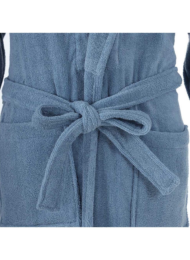 homes r us - Lauren Bathrobe, Denim Blue- Medium - Image 1