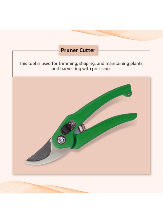Generic 7.5 Inch Hand Pruner Cutter with Carbon Steel Blades – Garden Branch Trimmer for Home Use (Green)  - Image 3
