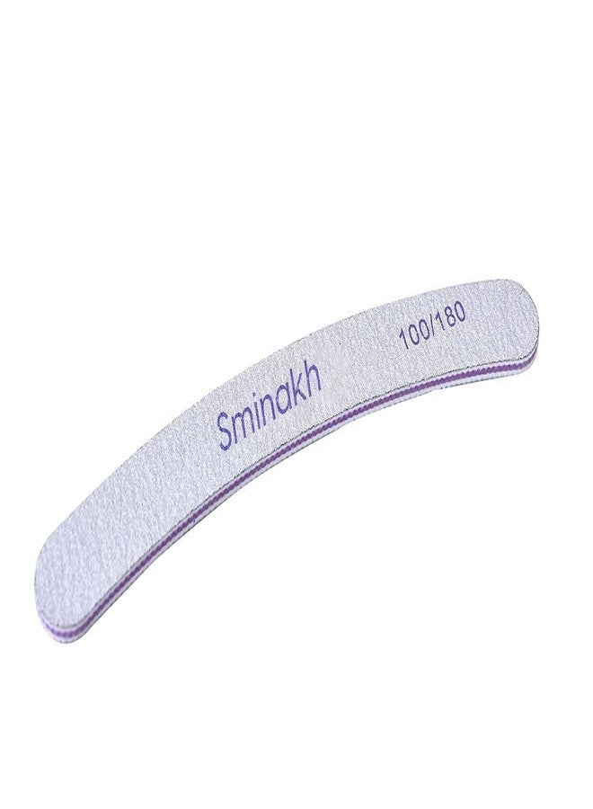 Sminakh 12 Pcs Nail Buffer Hard Buffer For Nail Art 100/180 Grit Double-Sided Emery Board Manicure Tools for Home Salon Hard Buffer - Image 1