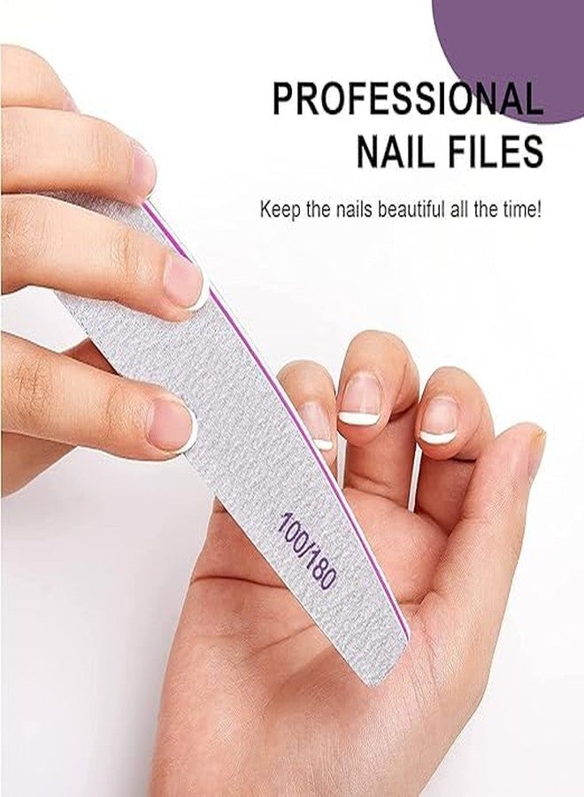 Sminakh 12 Pcs Nail Buffer Hard Buffer For Nail Art 100/180 Grit Double-Sided Emery Board Manicure Tools for Home Salon Hard Buffer - Image 2