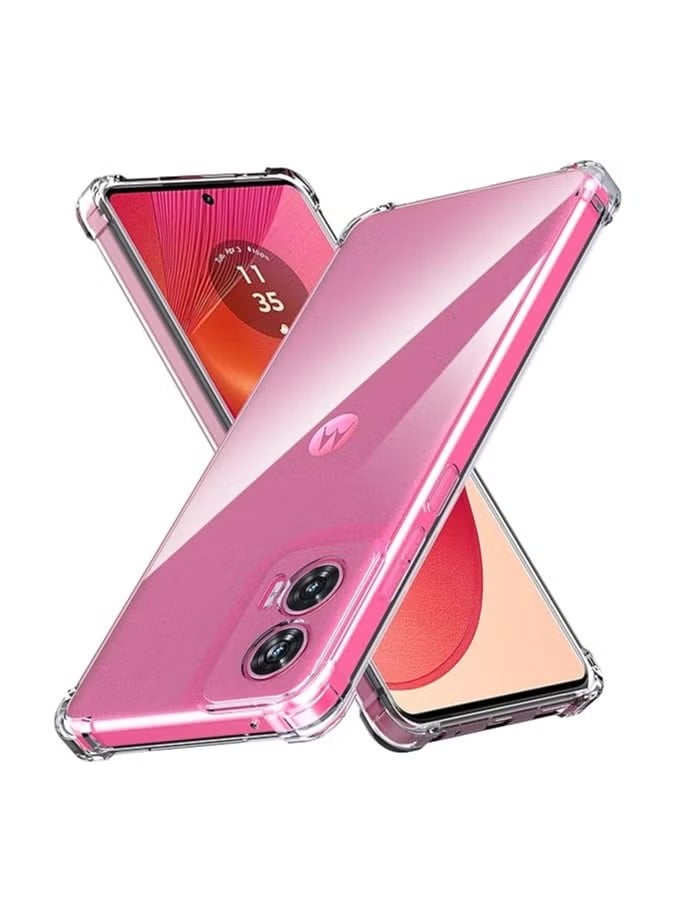 2 in 1 Motorola Edge 50 Fusion 5G Phone Case Cover & Screen Protector - Shockproof Clear Slim TPU Protective Phone Cover & Full Coverage Delicate Touch Tempered Glass Screen Protector for Motorola Edge 50 Fusion 5G - Image 2