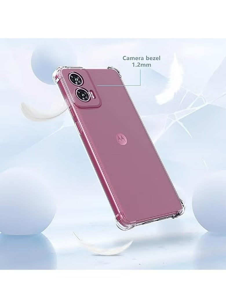 2 in 1 Motorola Edge 50 Fusion 5G Phone Case Cover & Screen Protector - Shockproof Clear Slim TPU Protective Phone Cover & Full Coverage Delicate Touch Tempered Glass Screen Protector for Motorola Edge 50 Fusion 5G - Image 4