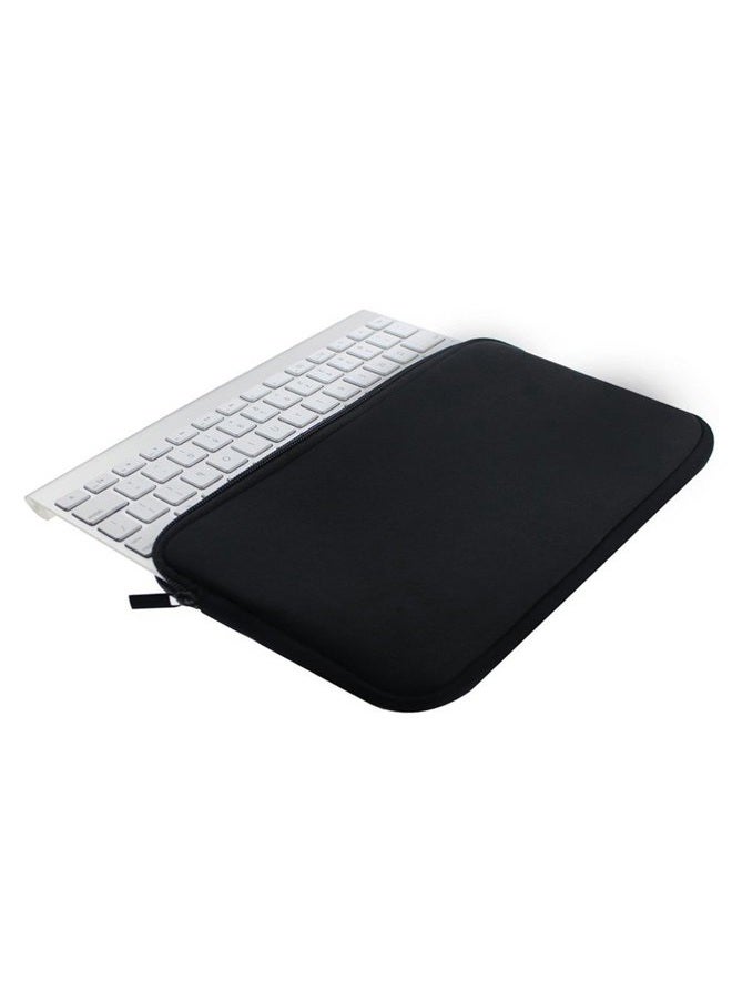 Wanty Black Color Neoprene New Portable Zipper Carry Case Cover Sleeve Skins Pouch Bags for Logitech Easy-Switch K810 / K811 and Apple MC184LL/B MC184CH and MLA22LL/A Wireless Bluetooth Keyboard - Image 1