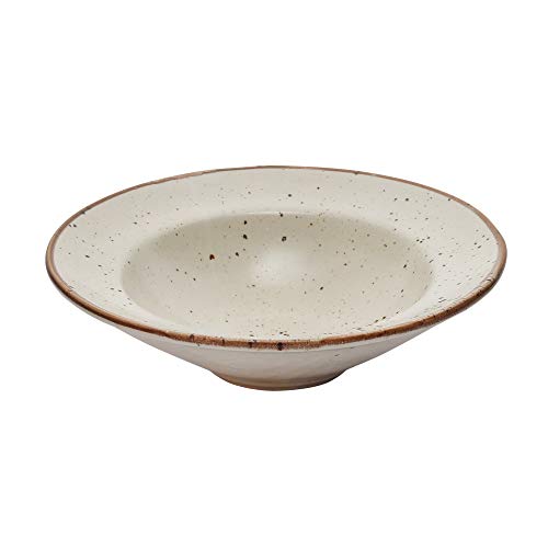 miah decor Ceramic Serving Bowl | Speckled Ivory Rustic Stoneware Style Bowl for Rice, Curry, Gravy & Salad | Deep Multipurpose Serving Dish for Parties & Family Meals (Style 9) - Image 2