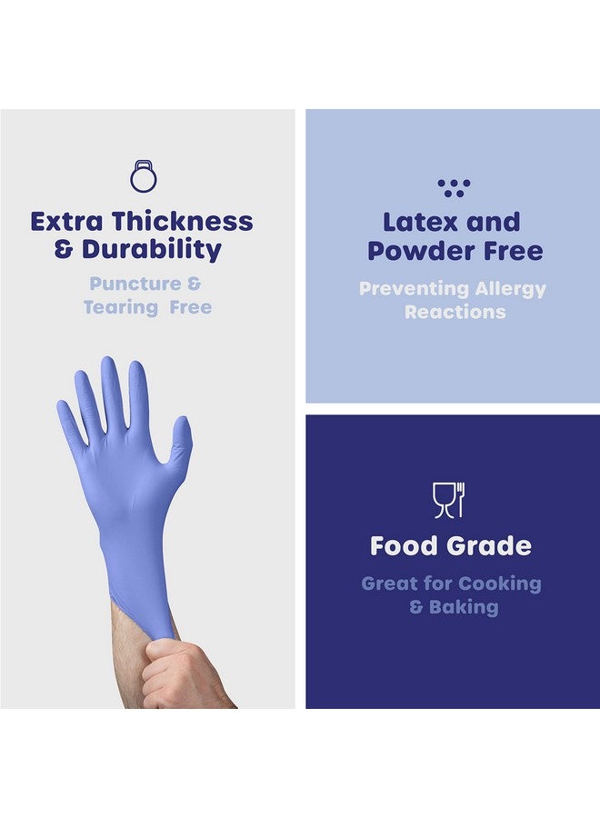 Comfy Package [100 Count Blue Nitrile Gloves, Disposable Gloves - 4 Mil, Latex & Rubber Free, Non-Sterile Powder Free Gloves - Medium - Image 3