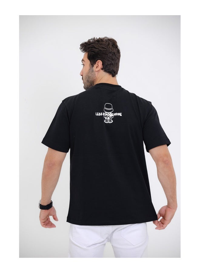 WHITE RABBIT "Morenal Bear" Printed black T-Shirt  - Image 2