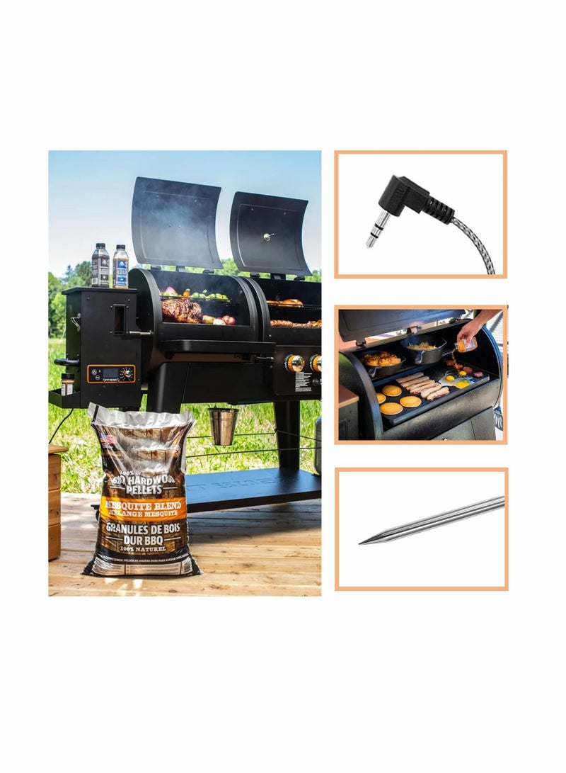 KASTWAVE مجس لحوم بديل لشواية بيبت بوس بيليه، متوافق مع شوايات بيبت بوس بيليه ومدخن، 3.5 مم قابس، 2 مجسات حرارة مقاومة للماء - Image 5