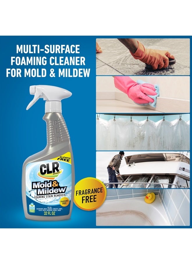 CLR - Mold & Mildew Clear, Bleach-Free Stain Remover Spray Works on Fabric, Wood, Fiberglass, Concrete, Brick, Glass, and More - EPA Safer Choice, 32 Fl Oz (Pack of 2) - Image 1