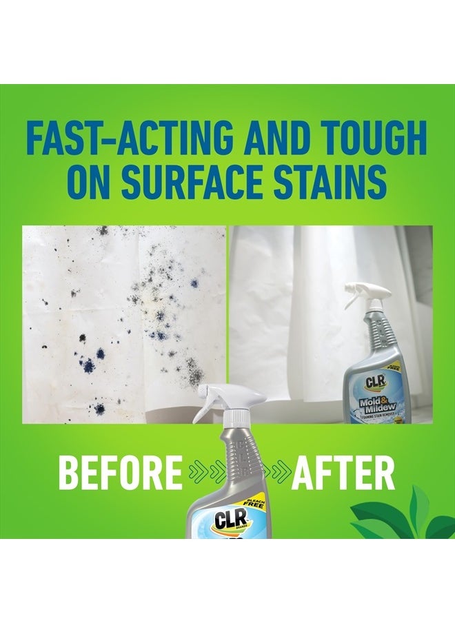 CLR - Mold & Mildew Clear, Bleach-Free Stain Remover Spray Works on Fabric, Wood, Fiberglass, Concrete, Brick, Glass, and More - EPA Safer Choice, 32 Fl Oz (Pack of 2) - Image 1