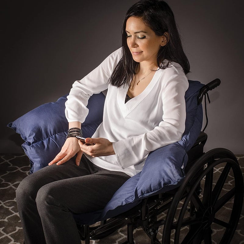 DMI DMI Comfort Wheelchair Cushion  Pad Wheelchair Seat Cushion Recliner Cushion  Pillow Foam Cushion For Wheelchair Seat 16 x 22 Inches Navy - Image 2