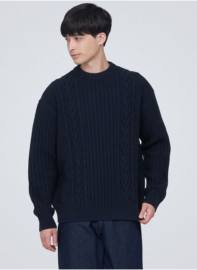 MUJI Merino Wool Cable Stitch Sweater  - Image 1