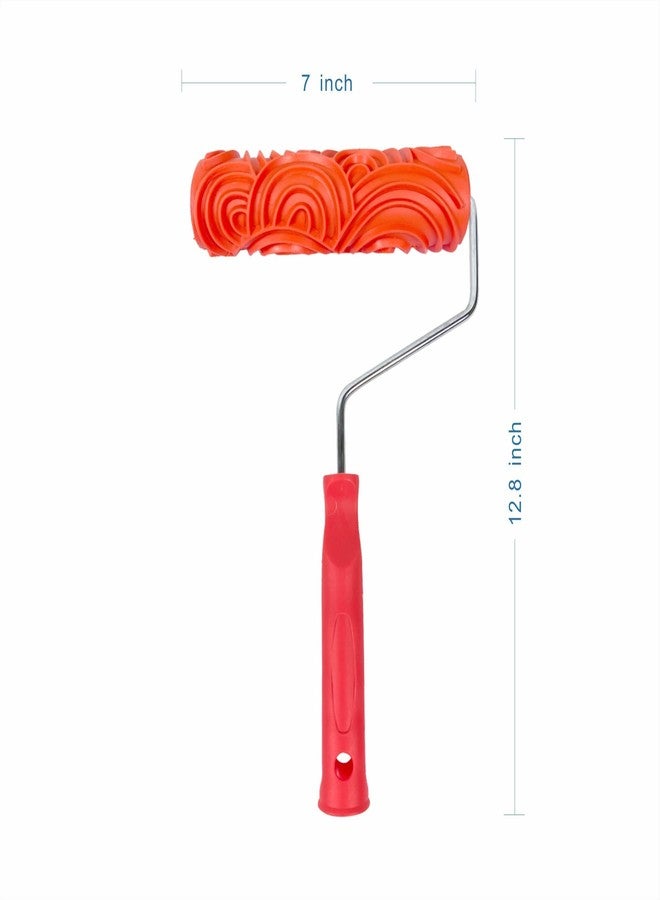 Hanroy 7'' Patterned Paint Roller for Wall Decoration Classic Brick Embossing Texture Rubber Roller Decorative Household DIY Paint Art Tool for Wall Decoration - Image 5
