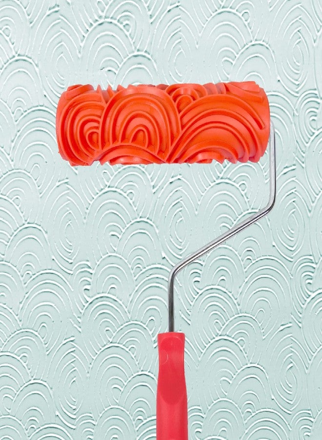 Hanroy 7'' Patterned Paint Roller for Wall Decoration Classic Brick Embossing Texture Rubber Roller Decorative Household DIY Paint Art Tool for Wall Decoration - Image 1