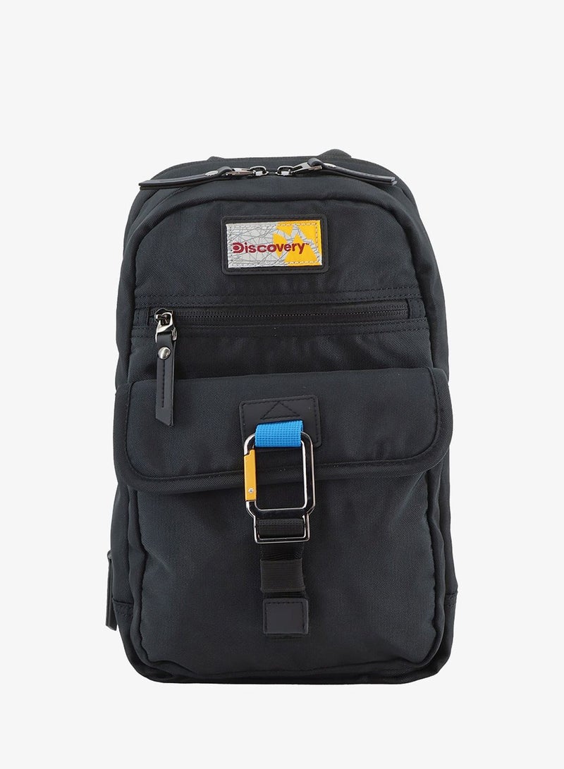 Discovery ICON Sling Bag 8L Black, Durable Lightweight Tablet Compartment Casual Shoulder Bag For Men And Women Removable Shoulder Strap Secure RFID Pocket - Image 1
