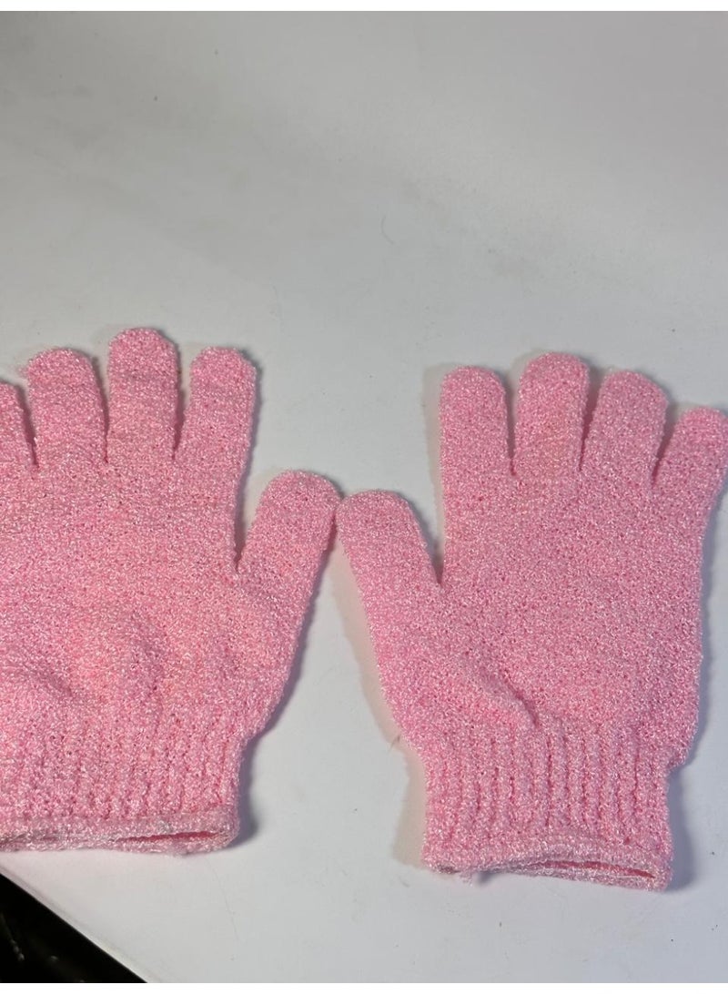 قفازات تقشير - قفازات تقشير من الخيزران للاستحمام - ليفة استحمام - مقشر للجسم للحمام - يزيل الشعر النامي تحت الجلد والجلد الميت قد يختلف اللون قطعتين - Image 4