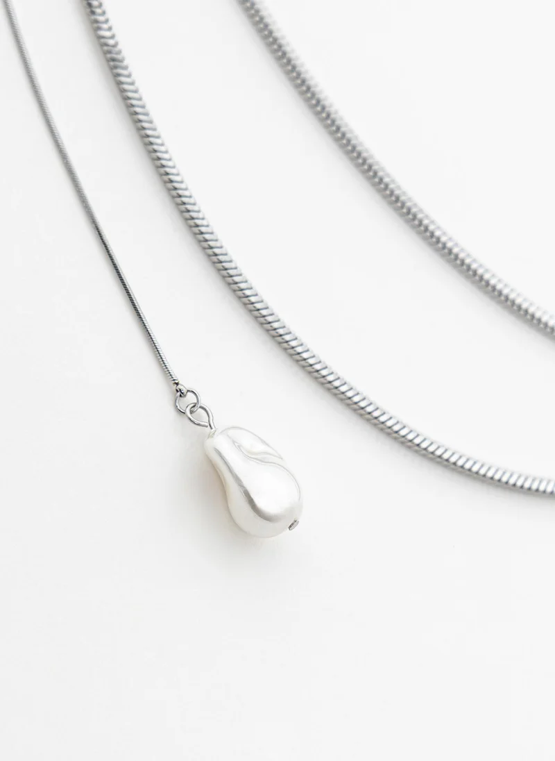 Lichi  Smooth chain with a pearl pendant for Women | Best Price UAE