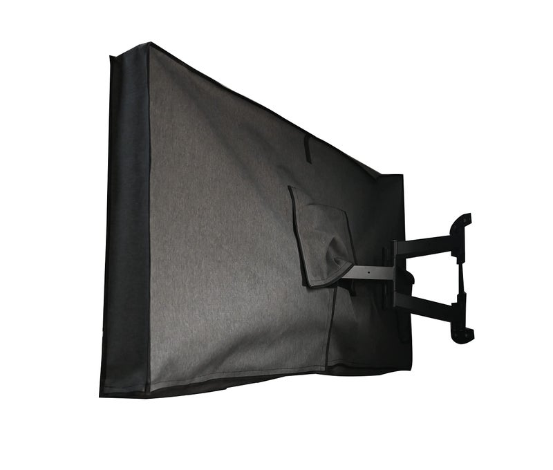 acoveritt Outdoor 55" TV Set Cover,Scratch Resistant Liner Protect LED Screen Best-Compatible with Standard Mounts and Stands(Dark Gray) - Image 4