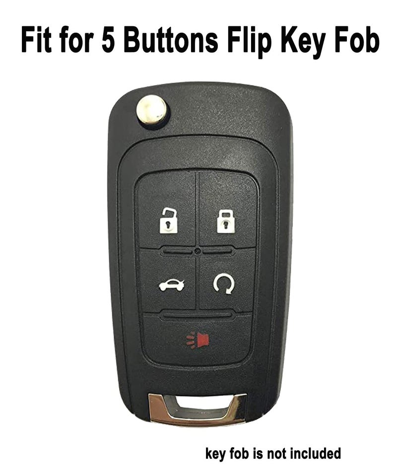 Muxkenper Key Fob Cover Fit for Chevy Camaro Cruze Limited Equinox Impala Limited Malibu Limited Sonic with Carbon Fiber Pattern (Black) - Image 2