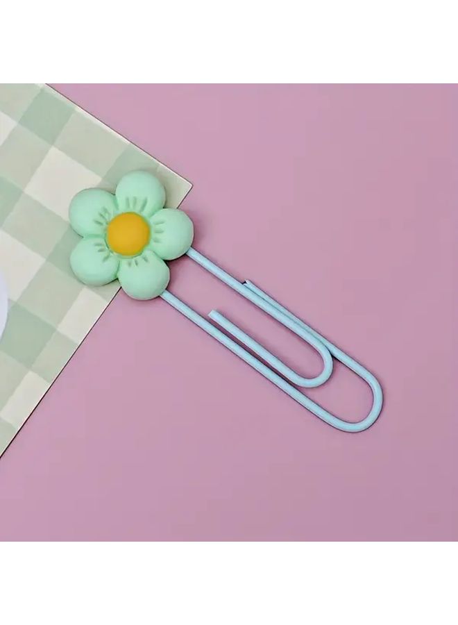 Floral Paper Clips 12pcs Vibrant Flower Design for Document Marking Bookmark and Desk Organization - Image 5