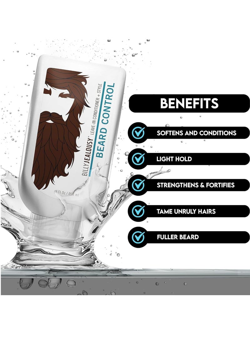Billy Jealousy Billy Jealousy Beard Control Leave In Beard Conditioner for Men with Aloe Leaf Juice and Jojoba Seed Oil, Softens Hair and Skin, Light Hold with Matte Finish  - Image 2