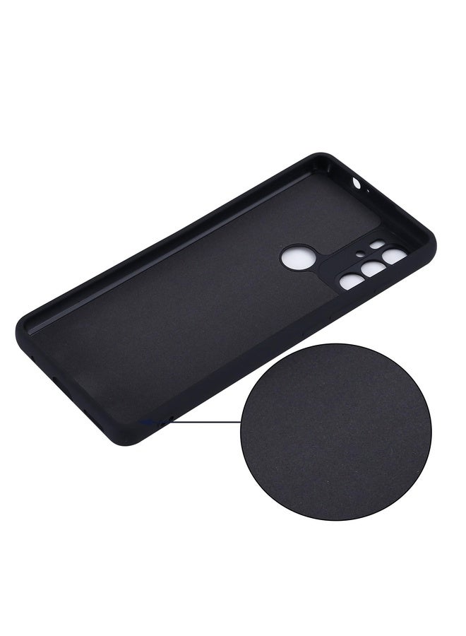 BURAQ Case Cover For Motorola Moto G60S Pure Color Liquid Silicone Shockproof Full Coverage Phone Case(Black) - Image 4