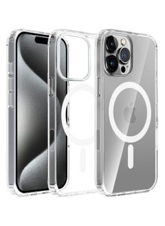 Generic iPhone 16 Pro Max Clear Magnetic Cover Mag Safe Compatible Hybrid Protective Crystal Clear Hard Back Case Shockproof Silicone Frame Slim Transparent Case for Apple iPhone 16 Pro Max  - Image 1