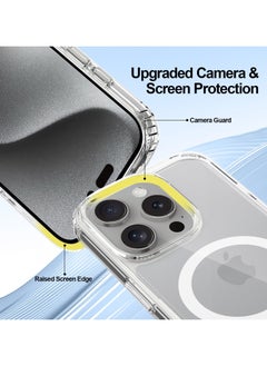 Generic iPhone 16 Pro Max Clear Magnetic Cover Mag Safe Compatible Hybrid Protective Crystal Clear Hard Back Case Shockproof Silicone Frame Slim Transparent Case for Apple iPhone 16 Pro Max  - Image 3