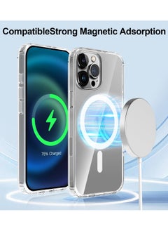 Generic iPhone 16 Pro Max Clear Magnetic Cover Mag Safe Compatible Hybrid Protective Crystal Clear Hard Back Case Shockproof Silicone Frame Slim Transparent Case for Apple iPhone 16 Pro Max  - Image 4