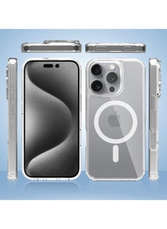 Generic iPhone 16 Pro Max Clear Magnetic Cover Mag Safe Compatible Hybrid Protective Crystal Clear Hard Back Case Shockproof Silicone Frame Slim Transparent Case for Apple iPhone 16 Pro Max  - Image 5