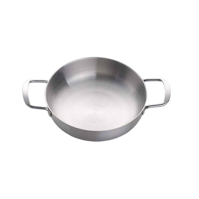 Color Me 8in Stainless Steel Everyday Pan no Lid Korean Noodle Ramen Pot Small Stockpots for Home  Outdoor Dishwasher Safe Silver 