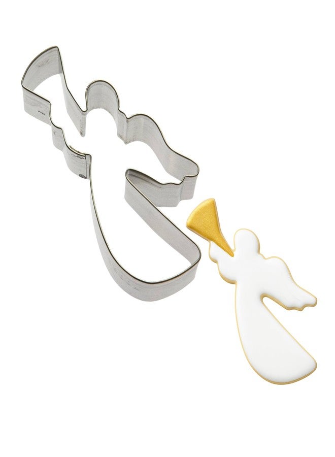 Foose Angel Gabriel Cookie Cutter 4.25 Inch -Tin Plated Steel Cookie Cutters - Angel Gabriel Cookie Mold - Image 1