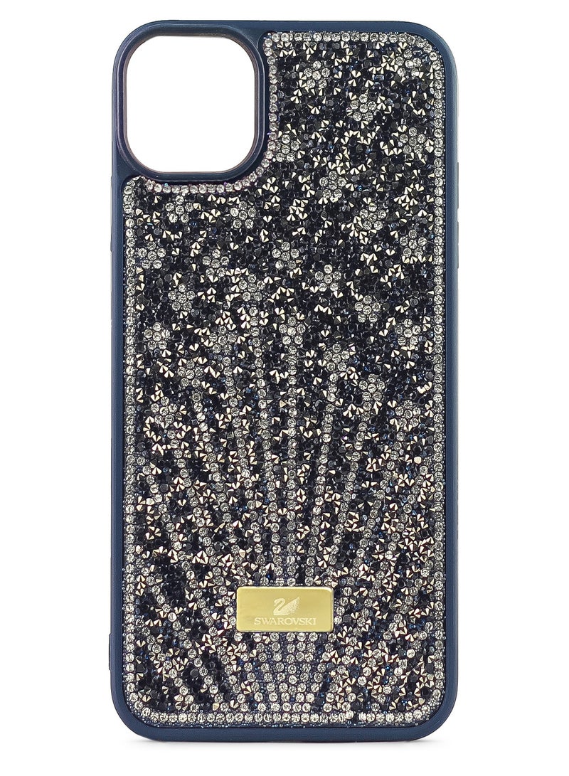 Case For iPhone 14 Plus/15 Plus Case Glitter Sparkle Diamond Crystal Bling Case with Bling Ultra Thin Lightweight Full Body Shockproof Anti-Scratch Protective Cover (Blue)