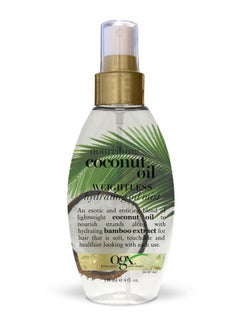 Ogx Nourishing + Coconut Oil Weightless Hydrating Oil Hair Mist Lightweight Leavein Hair Treatment With Coconut Oil & Bamboo Extract Paraben & Sulfate Surfactantfree 4 Fl Oz  - Image 1