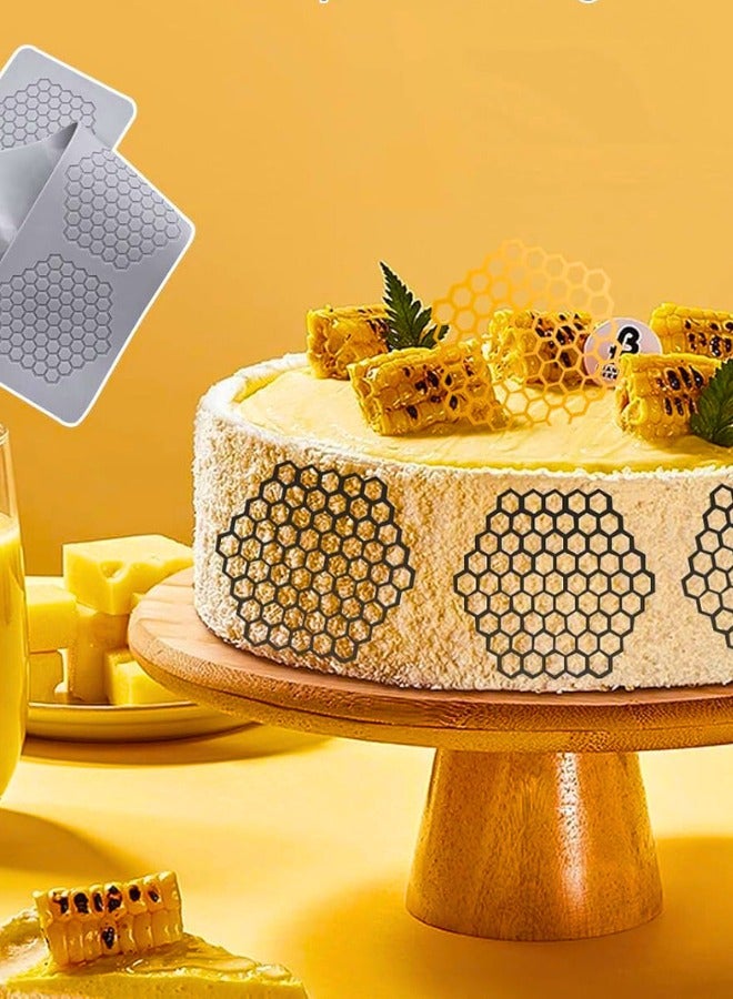 Chase Up Honeycomb Molds Silicone, 2 PCS Honeycomb Lace Mat, Fondant Molds,3D Beehive Lace Silicone Molds for Baking,Cake, Chocolate, Candy Decorating for Kitchen - Image 3