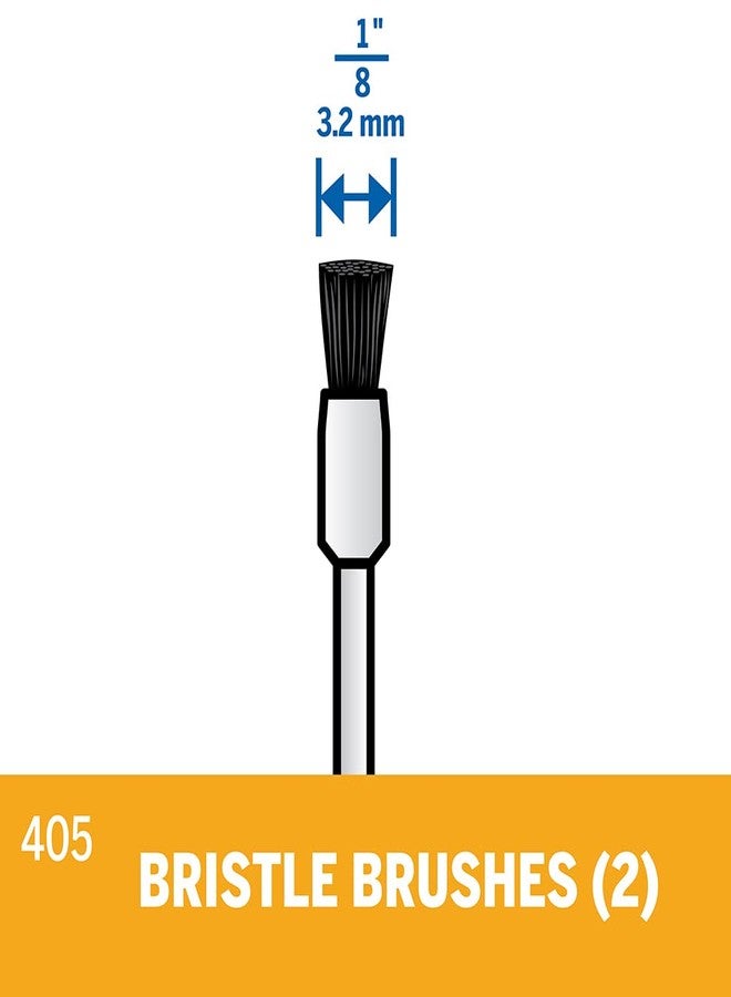 Dremel 405-02 Nylon Bristle Brushes (2 Pack), 1/8" Diameter - Image 4