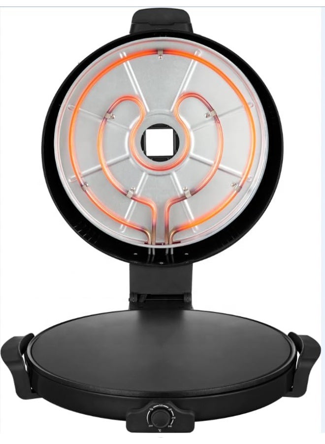 RAF Pizza Maker 1800W High-Efficiency Electric Pizza Cooker with Non-Stick Surface, Rapid Heating System, Adjustable Thermostat, Safe Cool-Touch Handle for Easy Home Cooking - Image 3