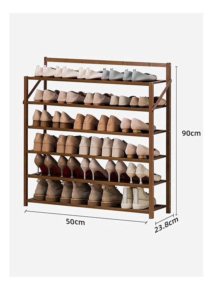 LINGWEI Wooden Foldable Shoe Rack Book shelf Towel Holder Flower Pot Stand Storage Organizer Free Standing Flower Pot Stand Multylayer Office Cabinet - Image 4
