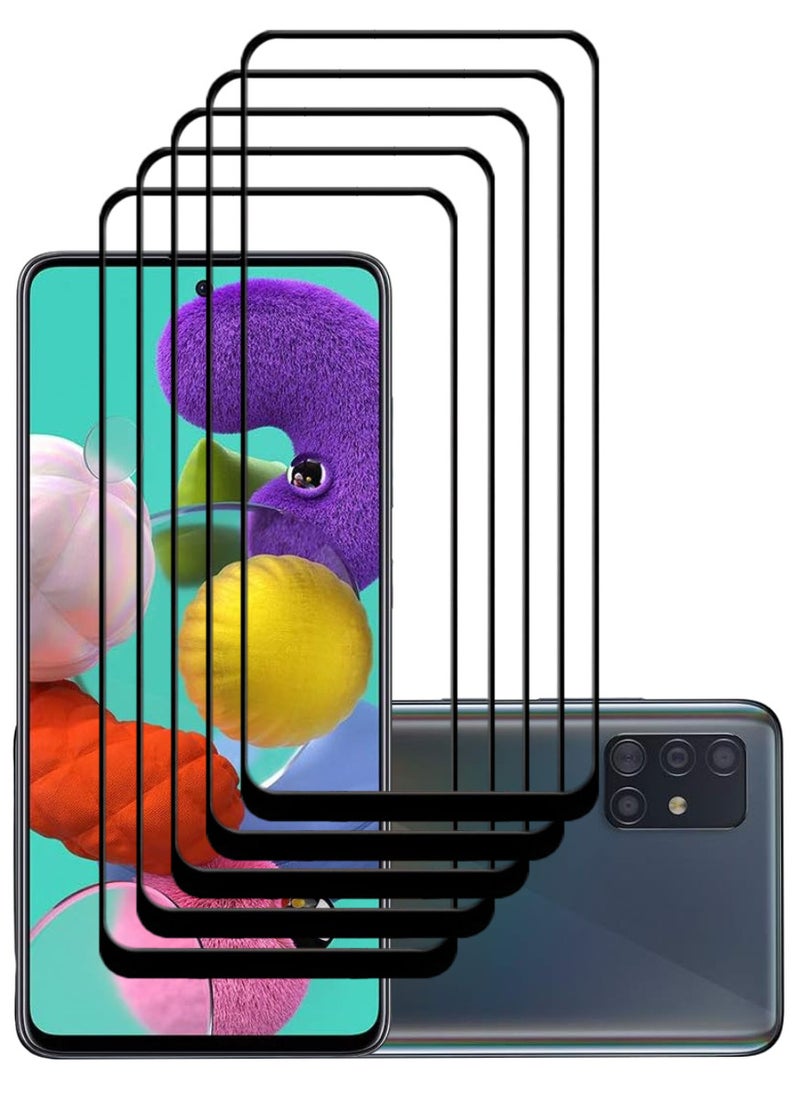 ACLIX 5 Pieces Antistatic ESD Dustproof Premium Quality High Definition Tempered Glass Screen Protector Designed For Samsung Galaxy A51 - Image 1