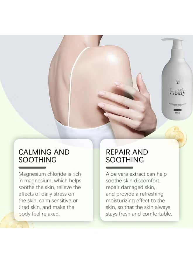 Hally Body Lotion From Korea, Original Hally Body Niacinamide Body Lotion, Improve Uneven Skin Tone, Deep Moisturizer Hydration, all Skin Types (1 pcs, 8.8 fl oz) - Image 4