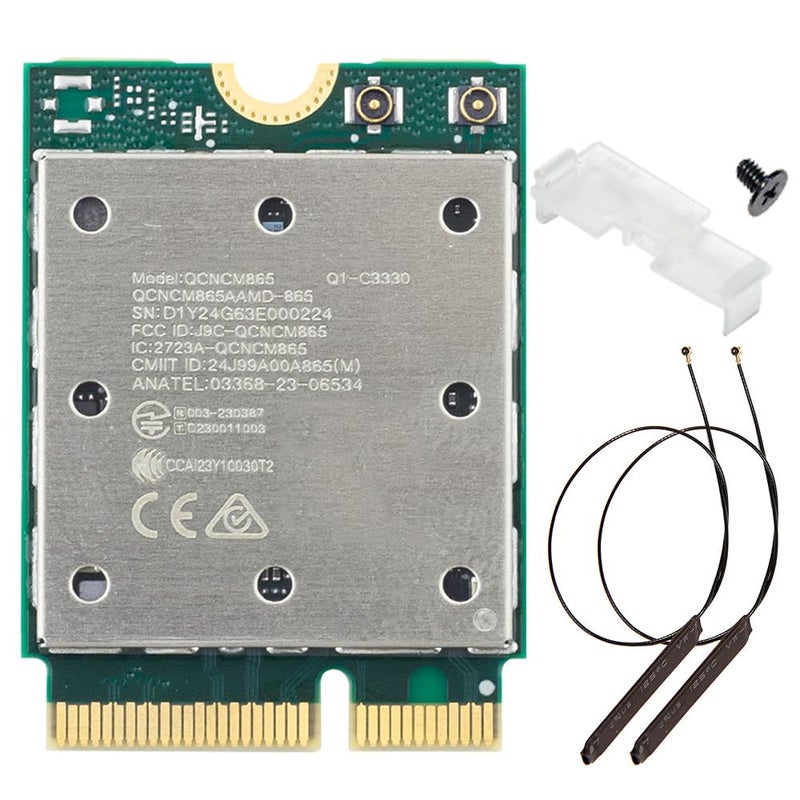 DERAPID WiFi 7 Card QCNCM865-5.8Gbps Tri-Band 802.11be Wireless Adapter, 2.4/5/6GHz BT 5.3 M.2 Key E for PC Laptop Windows 11 Only, Includes WiFi Antennas Compatible with Intel & AMD - Image 1