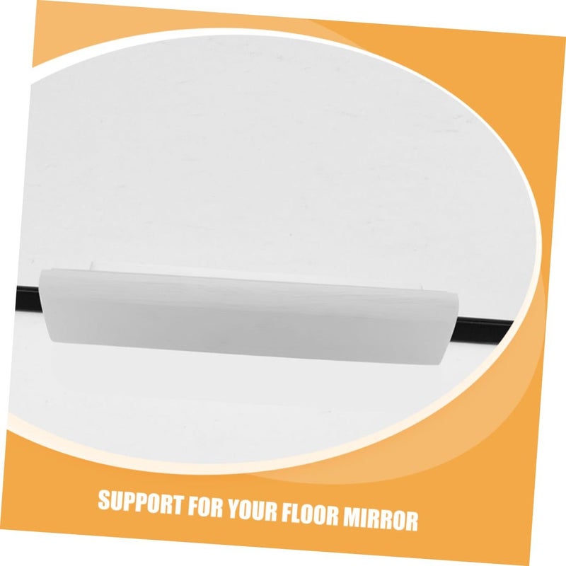 Solid Wood Full Length Floor Mirror Stand Wall Mount Support Rack - Image 4