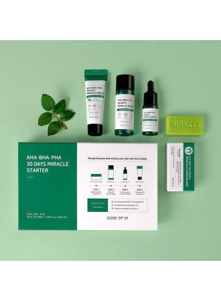 AHA.BHA.PHA 30 Days Miracle Starter Kit 4 Pcs Set (Toner 30ml+Serum 10ml+Cream 20g+Cleansing Bar 25g) Clear - view 2