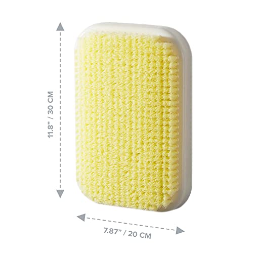 Primo Supply Wall Mounted Back Scrubber for Shower - Large Exfoliating Brush for Shower - Bathing Scrub Brush - Hands-Free Back Brush & Body Scrubber - Shower Accessories - 7.9x11.9in in-Shower Scrubber for Body - Image 2