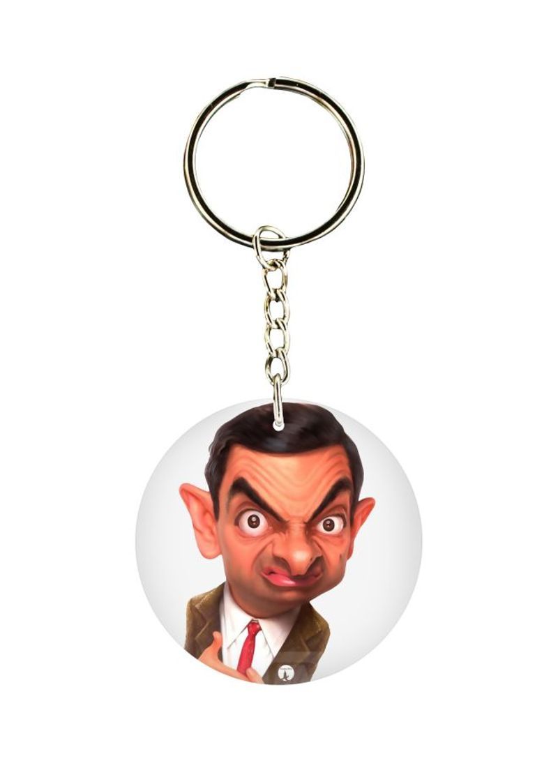 RKN Double Sided Mr. Bean Printed Keychain