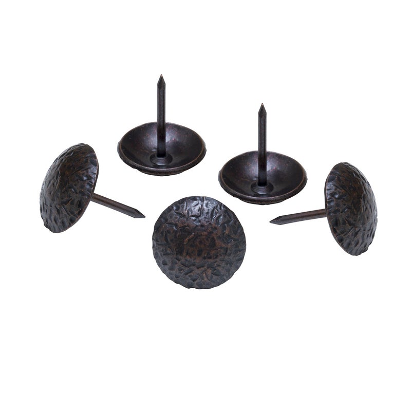 decotacksÂ® Leather Upholstery Nails/Tacks 3/4" - 100 Pcs [Dark Antique Copper, French Natural] DX5918DAC-100